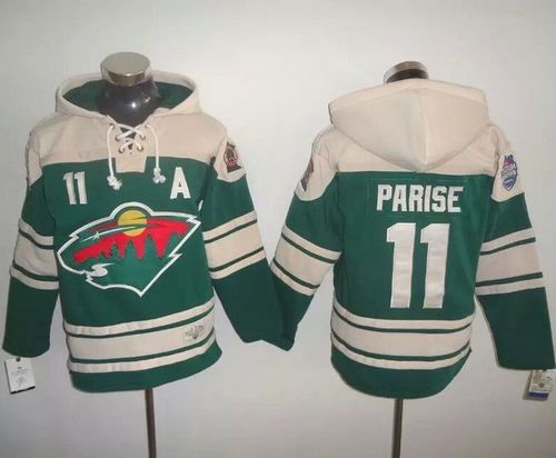 Wild #11 Zach Parise Green 2016 Stadium Series NHL Hoodie