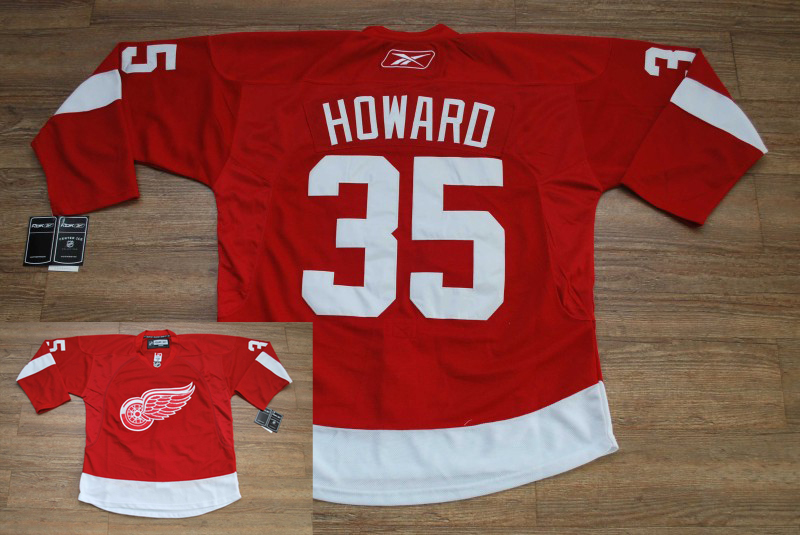 Red Wings 35# Hdward Stitched Red NHL Jersey