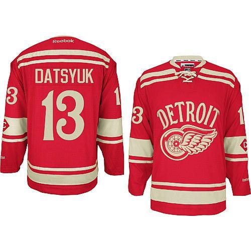 Red Wings #13 Pavel Datsyuk Red 2014 Winter Classic Stitched NHL Jersey