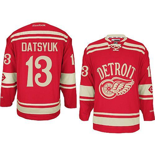 Red Wings #13 Pavel Datsyuk Red 2014 Winter Classic Stitched NHL Jersey