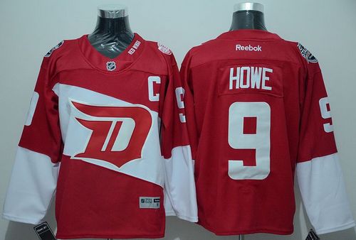 Red Wings #9 Gordie Howe Red 2016 Stadium Series Stitched NHL Jersey