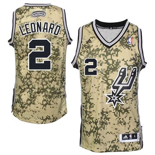 San Antonio Spurs #2 Kawhi Leonard New Camo Jersey