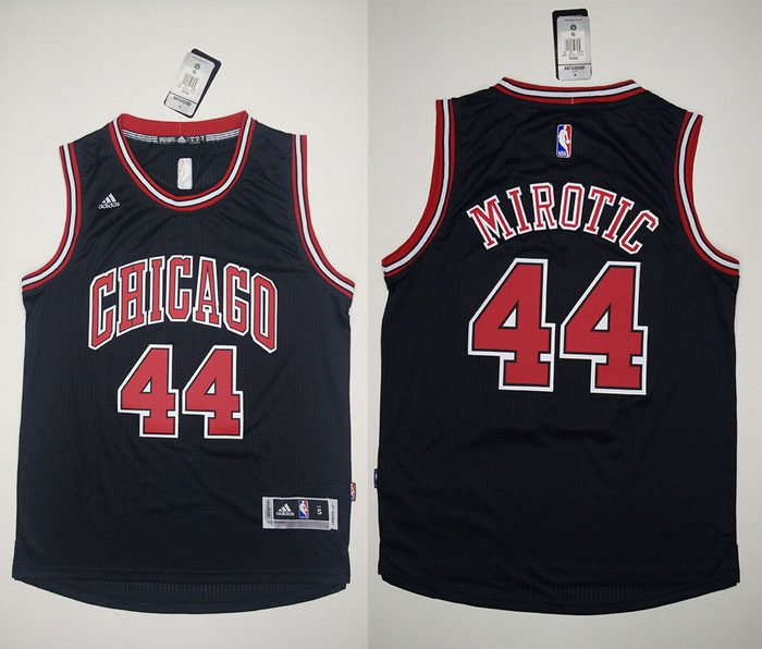 2014   2015  NBA Chicago Bulls 44 Nikola Mirotic Jersey New Revolution 30 Swingman Road Black Jersey