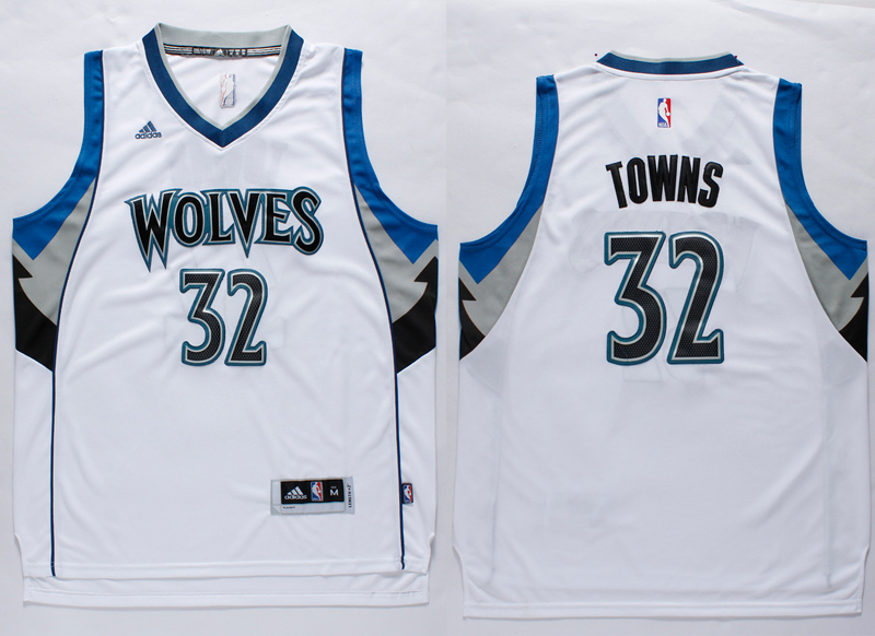 2014   2015  NBA Minnesota Timberwolves 32 Karl Anthony Towns Jersey New Revolution 30 Swingman Road White Jersey