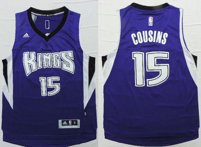 2014   2015  NBA Sacramento Kings 15 DeMarcus Cousins New Revolution 30 Swingman Blue Jersey