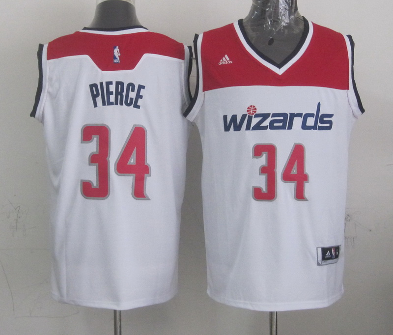 2014   2015  NBA Washington Wizards 34 Paul Pierce New Revolution 30 Swingman Road White Jersey