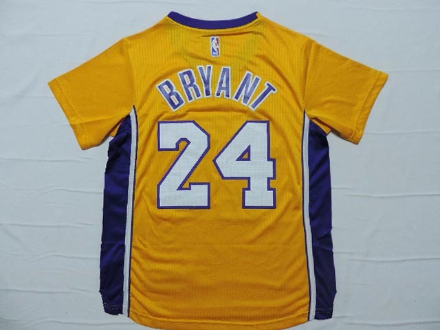2014 15 Los Angeles Lakers 24 Kobe Bryant  Yellow Pride Swingman Jerseys