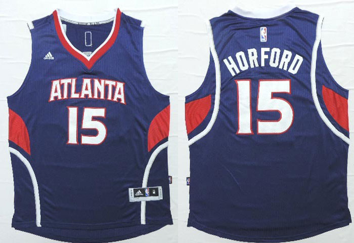 2014 2015  NBA Atlanta Hawks 15 Al Horford New Revolution 30 Swingman Blue Jerseys