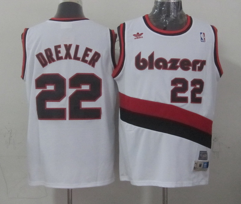 2014 2015  NBA Portland Trail Blazers 22 Clyde Drexler  New Revolution 30 Swingman White Jersey