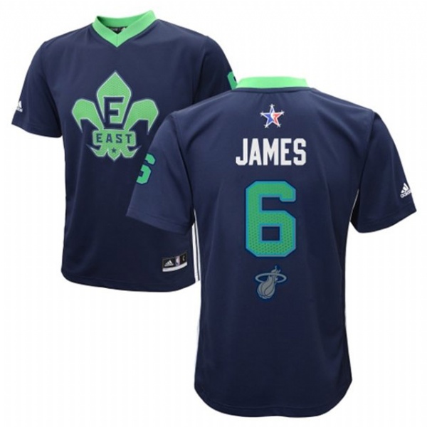 2014 NBA All Star East 6 Lebron James Green Jersey