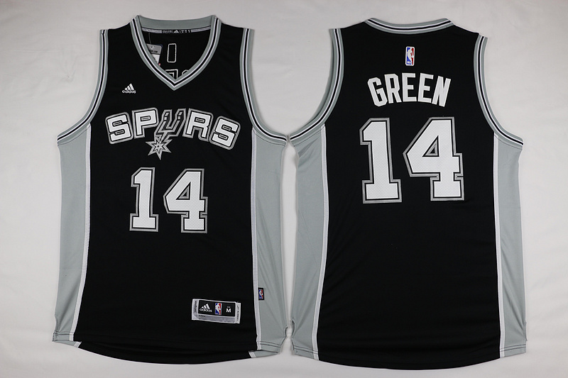 2015   2016  NBA San Antonio Spurs 14 Danny Green New Revolution 30 Swingman Road Black Jerseys