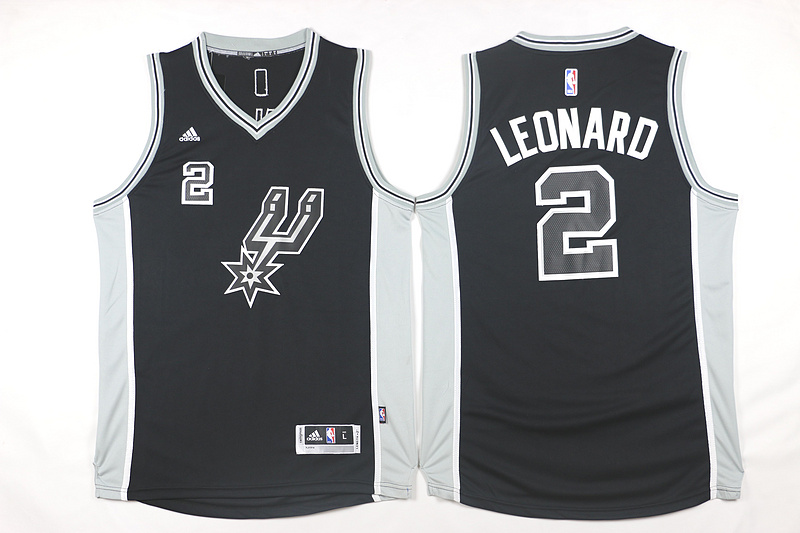 2015   2016  NBA San Antonio Spurs 2 Kawhi Leonard New Revolution 30 Swingman Home Black Jersey