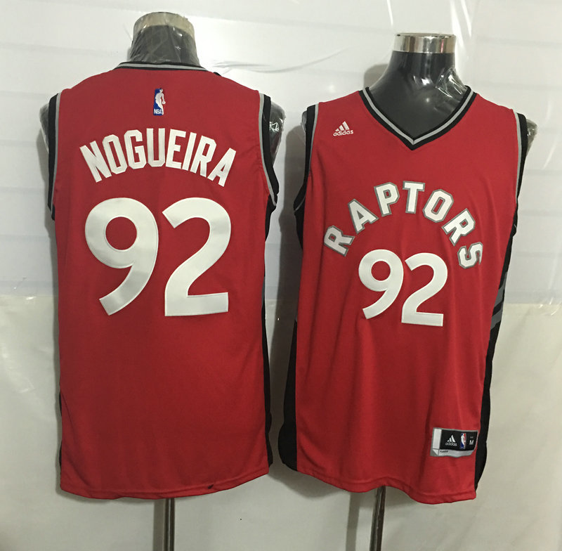 2015   2016  NBA Toronto Raptors 92 Lucas Nogueira New Revolution 30 Swingman Red Jersey