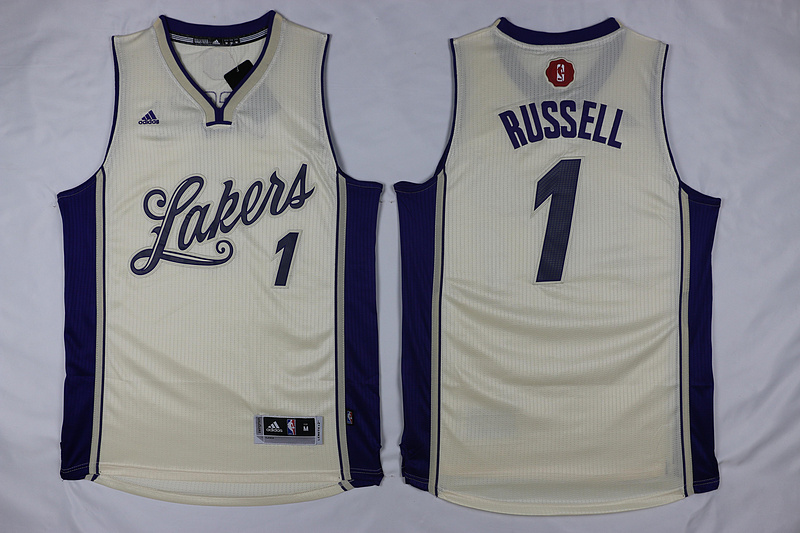 2015   2016 NBA Christmas Day jersey Los Angeles Lakers 1 D Angelo Russell New Revolution 30 Swingman Red Jersey