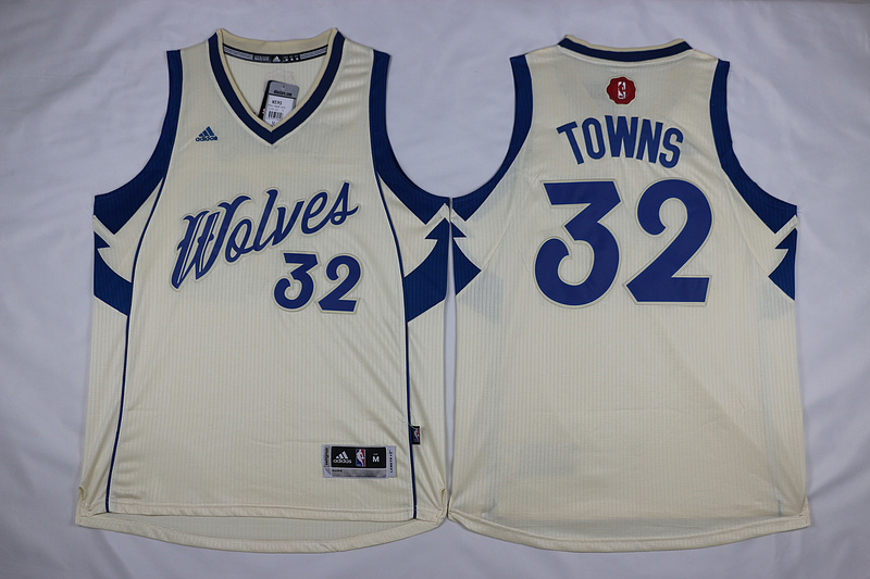 2015   2016 NBA Christmas Day jersey Minnesota Timberwolves 32 Karl Anthony Towns New Revolution 30 Swingman White Jersey