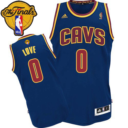 2015 NBA Finals Patch Cleveland Cavaliers 0 Kevin Love New Revolution 30 Swingman Blue Jersey