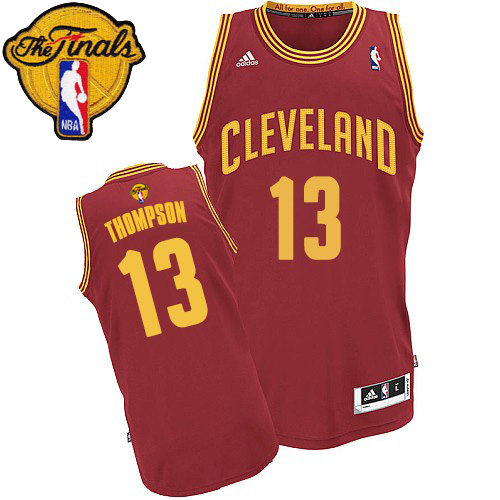 2015 NBA Finals Patch Cleveland Cavaliers 13 Tristan Thompson Jersey New Revolution 30 Swingman Red Jersey