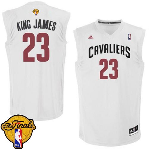 2015 NBA Finals Patch Cleveland Cavaliers 23 King James jersey New Revolution 30 Swingman White Jersey