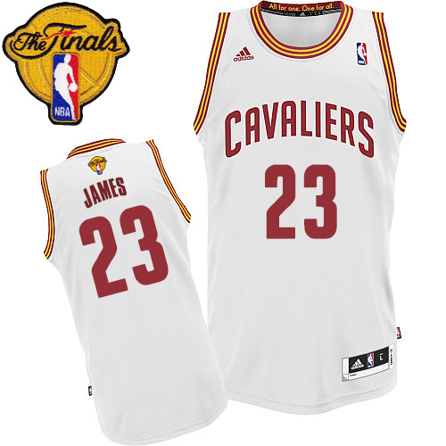 2015 NBA Finals Patch Cleveland Cavaliers 23 Lebron James jersey New Revolution 30 Swingman White Jersey