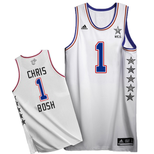 2015 NBA NYC All Star Eastern Conference #1 Chris Bosh White Jersey