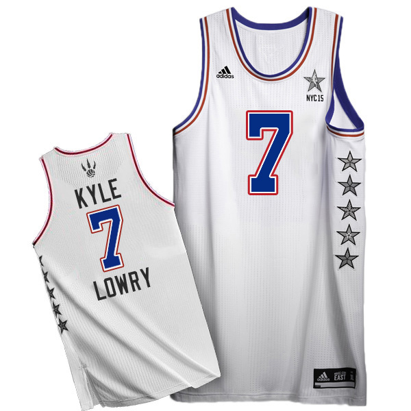 2015 NBA NYC All Star Eastern Conference #7 Kyle Lowry White Jersey