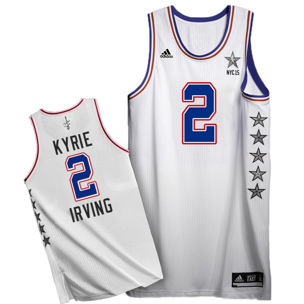 2015 NBA NYC All Star Eastern Conference 2 Kyrie Irving White Jersey