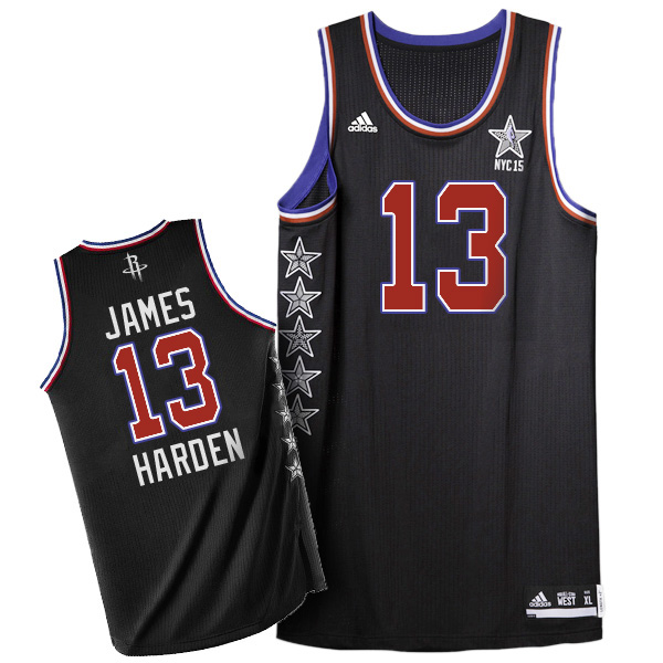 2015 NBA NYC All Star Western Conference 13 James Harden Black Jersey
