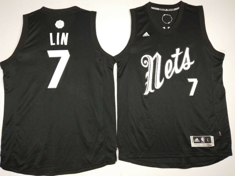 2016 NBA Christmas Day jersey Brooklyn Nets 7 Jeremy Lin New Revolution 30 Swingman Black Jersey