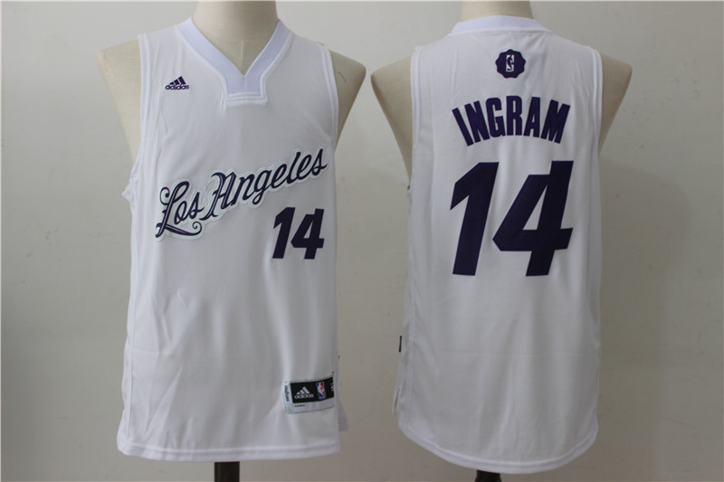 2016 NBA Christmas Day jersey Los Angeles Lakers 14 Brandon Ingram New Revolution 30 Swingman White Jersey