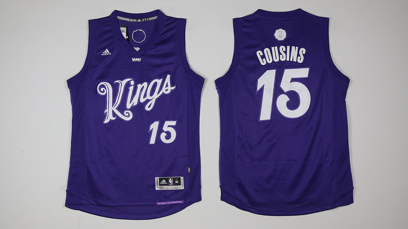 2016 NBA Christmas Day jersey Sacramento Kings 15 DeMarcus Cousins New Revolution 30 Swingman Purple Jersey