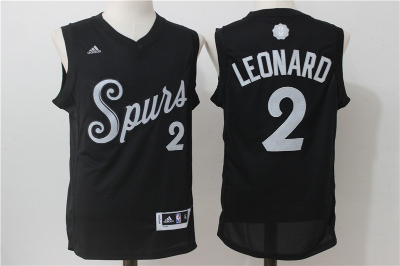 2016 NBA Christmas Day jersey San Antonio Spurs 2 Kawhi Leonard New Revolution 30 Swingman Black Jersey