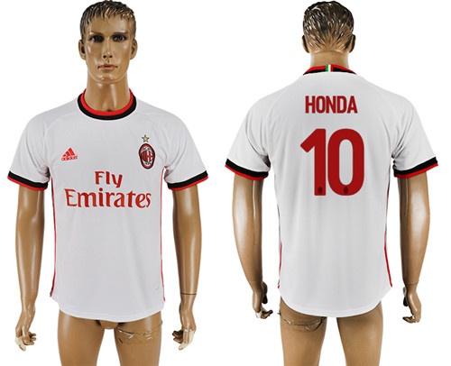 2017 18 AC Milan 10 HONDA Away Thailand Soccer Jersey