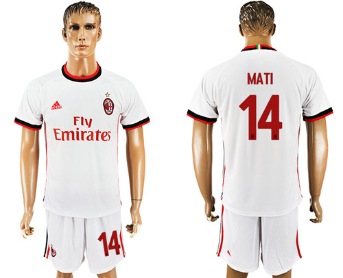 2017 18 AC Milan 14 MATI Away Soccer Jersey