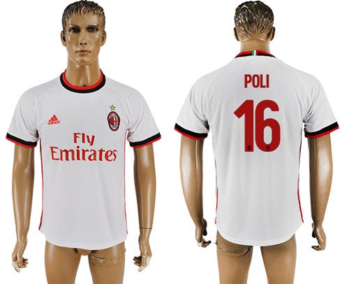 2017 18 AC Milan 16 POLI Away Thailand Soccer Jersey