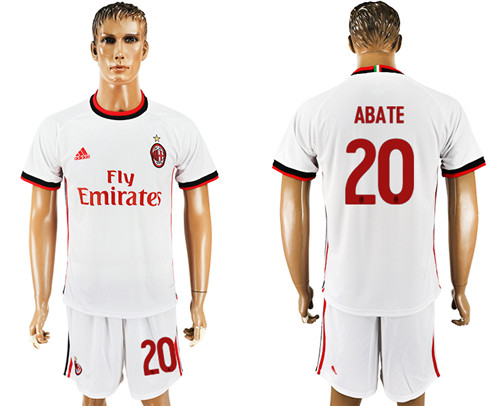 2017 18 AC Milan 20 ABATE Away Soccer Jersey