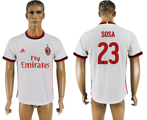 2017 18 AC Milan 23 SOSA Away Thailand Soccer Jersey