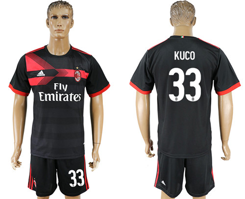 2017 18 AC Milan 33 KUCO Third Away Soccer Jersey