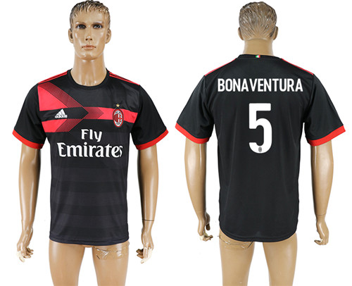 2017 18 AC Milan 5 BONAVENTURA Third Away Thailand Soccer Jersey