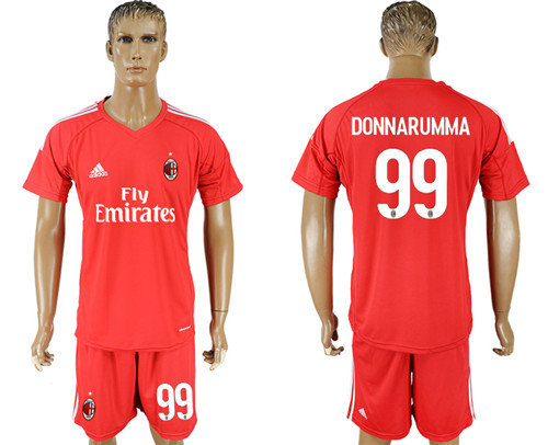 2017 18 AC Milan 9 DONNARUMMA Red Goalkeeper Soccer Jersey