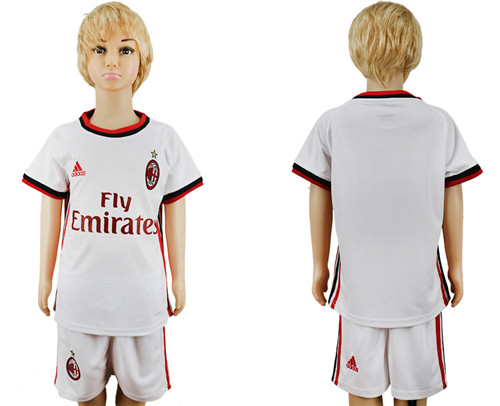 2017 18 AC Milan Away Youth Soccer Jersey