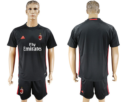 2017 18 AC Milan Black Goalkeeper Soccer Jersey