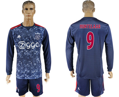 2017 18 Ajax 9 HUNTELAAR Away Soccer Jersey