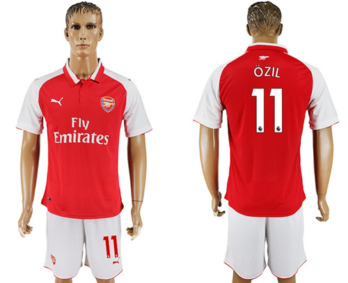 2017 18 Arsenal 11 OZIL Home Soccer Jersey