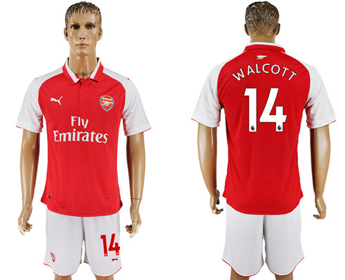 2017 18 Arsenal 14 WALCOTT Home Soccer Jersey