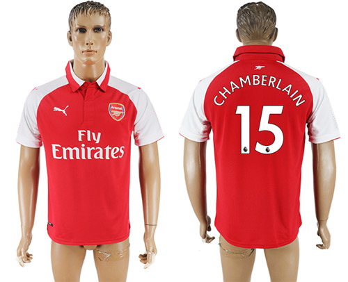 2017 18 Arsenal 15 CHAMBERLAIN Home Thailand Soccer Jersey