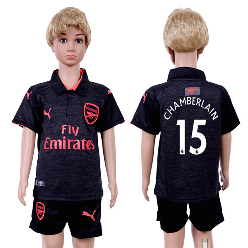 2017 18 Arsenal 15 CHAMBERLAIN Third Away Youth Soccer Jersey