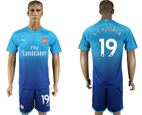 2017 18 Arsenal 19 S. CAZORLA Away Soccer Jersey