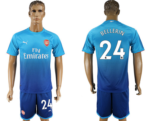 2017 18 Arsenal 24 BELLERIN Away Soccer Jersey