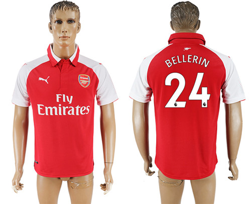 2017 18 Arsenal 24 BELLERIN Home Thailand Soccer Jersey