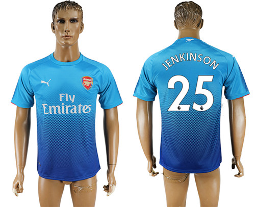 2017 18 Arsenal 25 JENKINSON Away Thailand Soccer Jersey